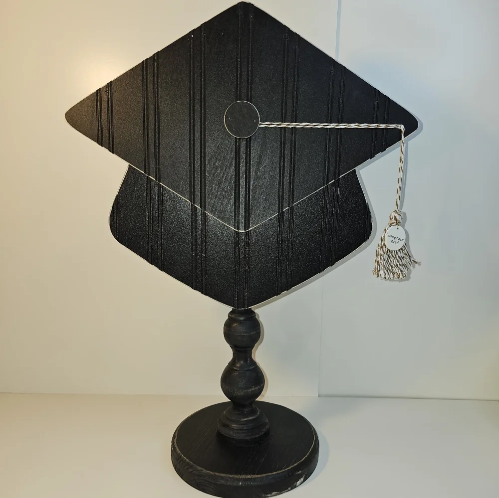 Glory Haus Black Wood Graduation Cap Accent Decor - Picture 2 of 9